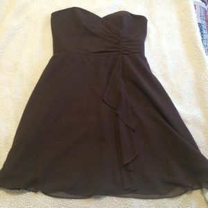 Alfred Angelo chocolate brown cocktail dress